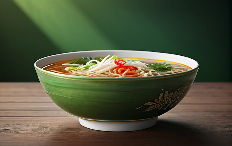 데이터 증강 기법의 유형과 특징 - **Horizontal Flip:** The Phở bowl horizontally flipped.