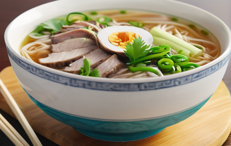 데이터 증강 기법의 유형과 특징 - **Horizontal Flip:** The Phở bowl horizontally flipped.