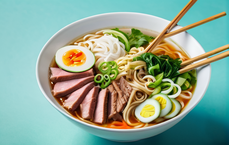 데이터 증강 기법의 유형과 특징 - **Rotation:** The Phở bowl rotated by about 10-15 degrees.