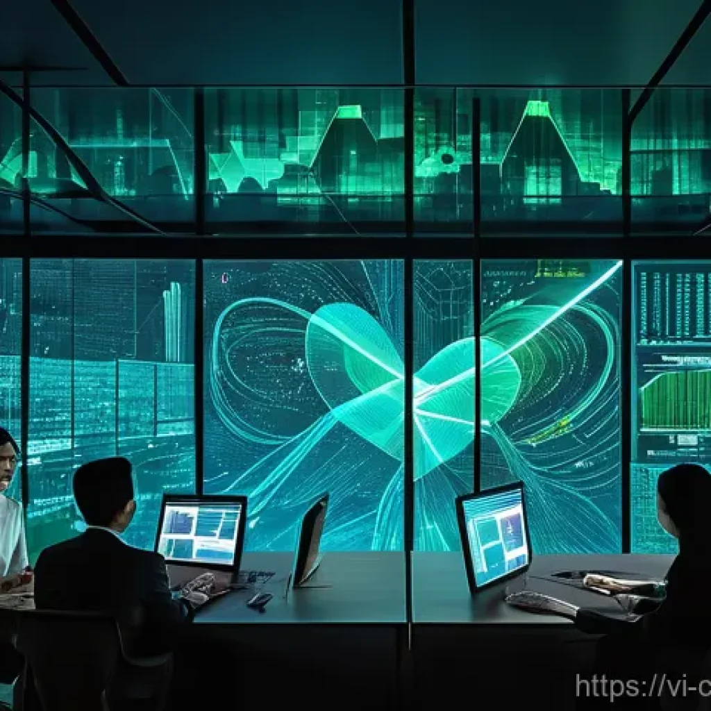 데이터 증강으로 인한 혁신적인 비즈니스 모델 - **Prompt 1: "The Data-Driven Heart of Vietnamese Business"**
A vibrant, futuristic office enviro...