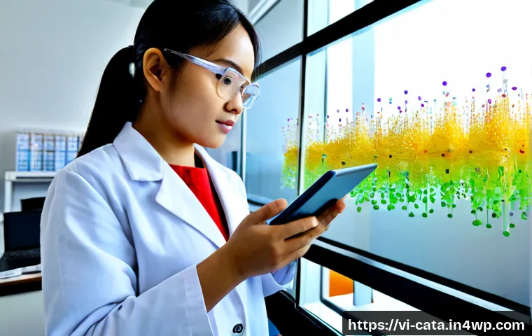 Home 17 증강 현실과 데이터 증강의 연결점 - Photorealistic modern Vietnamese university laboratory, a young Vietnamese researcher wearing a plai...